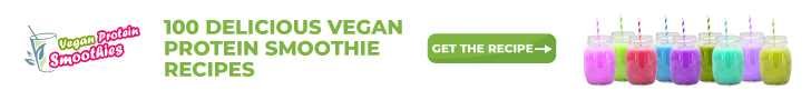A banner ad for 100 Vegan Smoothie recipes, which contain all the essential vitamins and minerals for vegans.